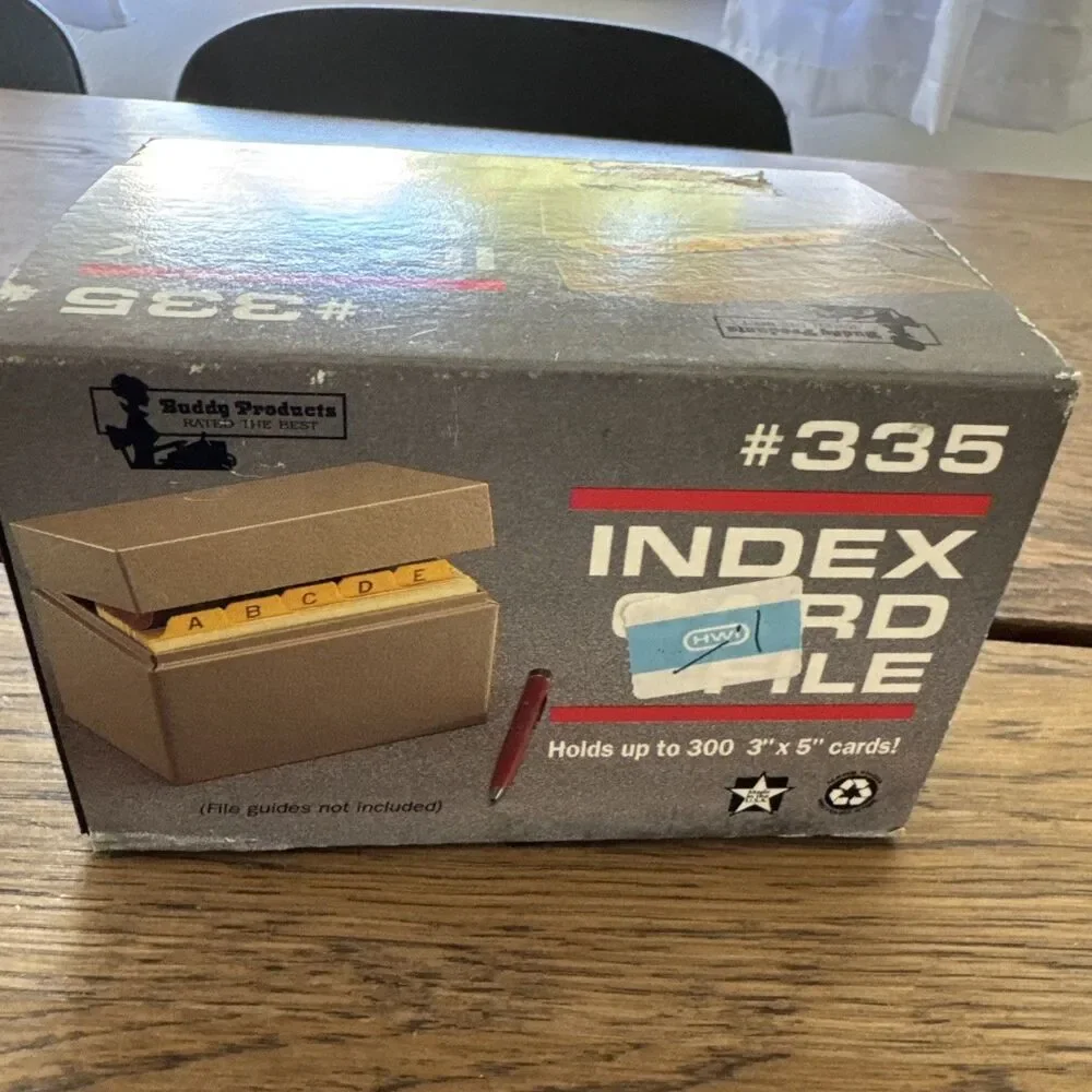 buddy products #335  Index Card File 3x5 New
